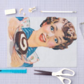 ontledingsretro  dameskoeken bakken tissuepapier (Craft)