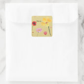 Ontluikend Vierkante Sticker (Tas)