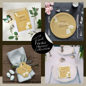 Ontluikende Liefde met Witte Rozen Bruidsborrel Cadeaulabel