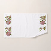 Ontluikende pioenen op een badkamerhanddoekset bad handdoek (Handdoek)