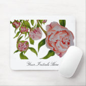 Ontluikende pioenen op een Muismat (Met muis)