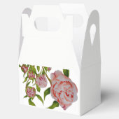 Ontluikende Pioenen op Gable Favor Box Bedankdoosjes (Geopend)