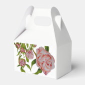 Ontluikende Pioenen op Gable Favor Box Bedankdoosjes (Voorkant Zijde)