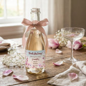 Ontluikende Romance - Bruids Bruiloft Miniflesje M Sparkling Wijnetiket