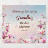 Ontluikende Romance - Bruidsfeest Sparkling Wijnetiket (Enkel label)