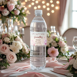 Ontluikende Romance - Bruidsfeest Waterfles Etiket