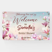 Ontluikende Romance - Bruiloft Feestelijke Begroet Spandoek (Horizontaal)