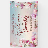 Ontluikende Romance - Bruiloft Feestelijke Begroet Spandoek (Verticaal)