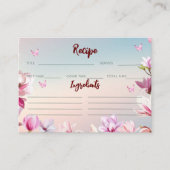 Ontluikende Romance - Bruiloft Recept Informatiekaartje (Voorkant)