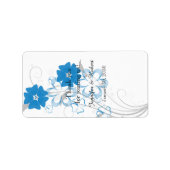 Ontluikende Romance in Blauw Bruiloft Lip Balm Lab Etiket (Voorkant)