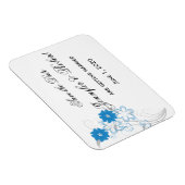 Ontluikende Romance in blauw Save the Date Magneet (Rechterzijde)