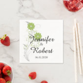Ontluikende Romance in Green Wedding Napkin Servetten (Insitu)