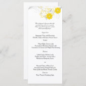 Ontluikende Romance in het gele huwelijksmenu Menu (Voorkant / Achterkant)