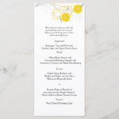 Ontluikende Romance in het gele huwelijksmenu Menu (Voorkant)