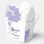 Ontluikende Romance in Lavendel Wedding Favor Box Bedankdoosjes (Geopend)