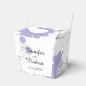 Ontluikende Romance in Lavendel Wedding Favor Box Bedankdoosjes (Voorkant Zijde)