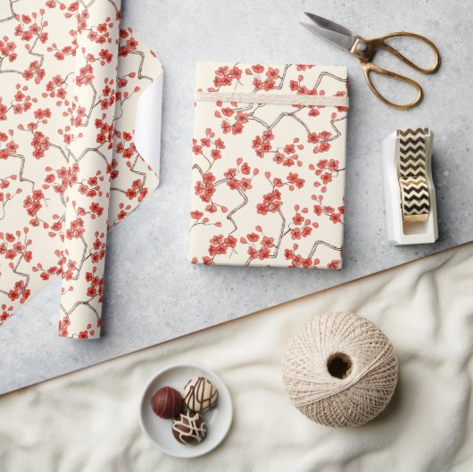 Ontluikende Sakura Roze Bloemengeschenk Cadeaupapier (Crafts)