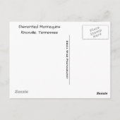 Ontmantelde mannequins briefkaart (Achterkant)