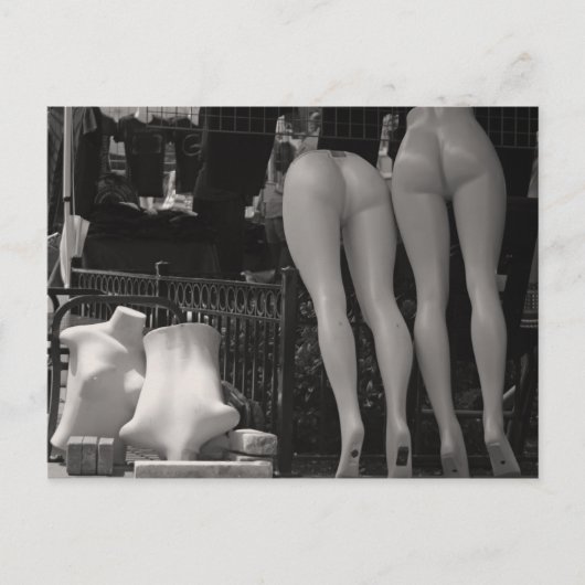 Ontmantelde mannequins briefkaart (Voorkant)