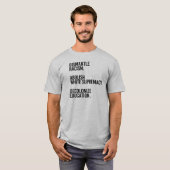 Ontmantelen en dekoloniseren t-shirt (Voorkant volledig)