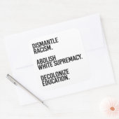 Ontmantelen en dekoloniseren vierkante sticker (Envelop)