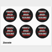 Ontmantelen Racisme Afschaffen White Supremacy Cla Ronde Sticker (Vel)