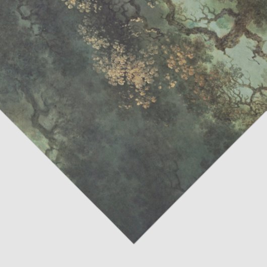 Ontmanteling Iconisch fragonardschilder in tuin Tissuepapier (Detail)