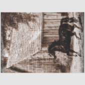 Ontmanteling van boerderij Rustic Barn Horse Tissuepapier (Voorkant)