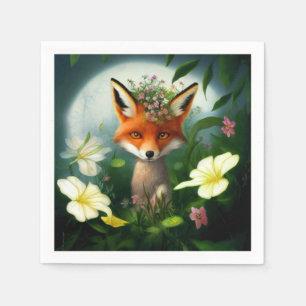Ontmanteling van faire Fox Flowers Servet