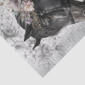 Ontmanteling van zwarte paarden tissuepapier (Detail)