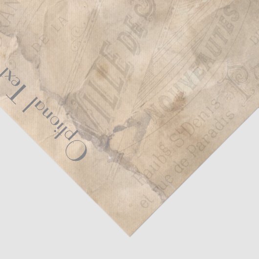 Ontmantelingspagina Paris Collage Tissuepapier (Detail)