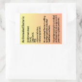 Ontmaskerde artsen info papieren stickers (Tas)