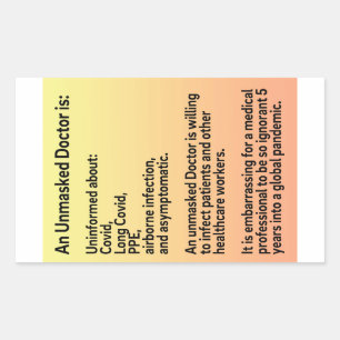 Ontmaskerde artsen info papieren stickers