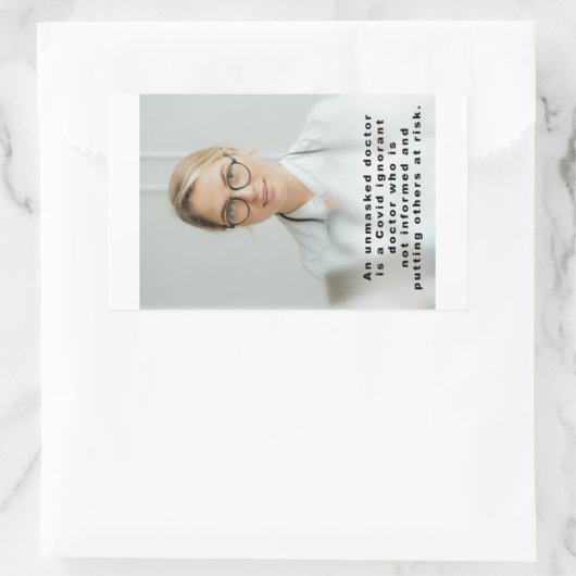 Ontmaskerde dokters papieren sticker (Tas)