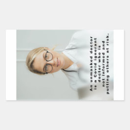 Ontmaskerde dokters papieren sticker