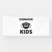 Ontmaskeren van onze kinderen spandoek (Horizontaal)