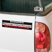 Ontmoedig, Evolutie:, Ban critic.. - Gepersonalise Bumpersticker (Op Truck)