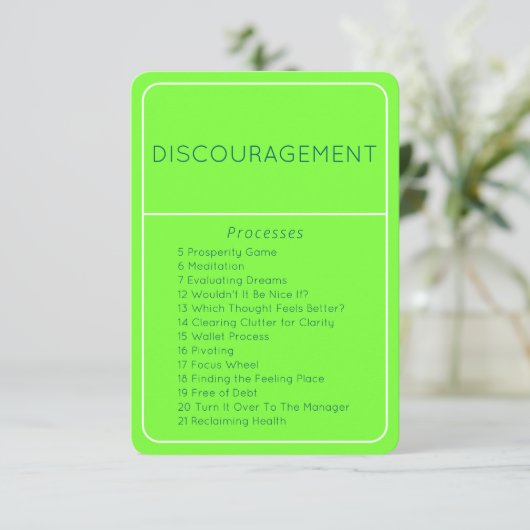 Ontmoedigingswet van aantrekking Emotie Kaart (Staand voorkant)