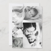 Ontmoet Baby Photo Collage Geboorte Aankondiging (Achterkant)