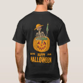 Ontmoet de Halloween monsters in het donker T-shirt (Achterkant)