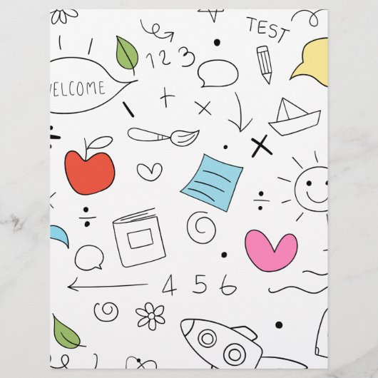 Ontmoet de leraar Modern Terug naar School Flyer (Achterkant)