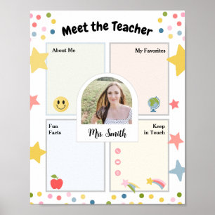 Ontmoet de leraar Terug naar school Flyer Poster