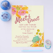 Ontmoet en begroet uitnodiging Aankondiging Flyer (Enkel)