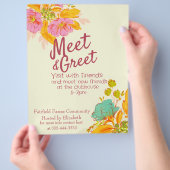 Ontmoet en begroet uitnodigingsaankondiging flyer (Hand)