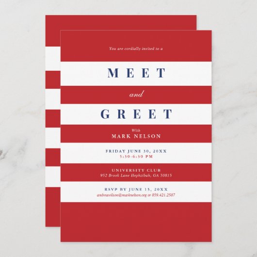 Ontmoet en Greet Uitnodiging (Voorkant / Achterkant)
