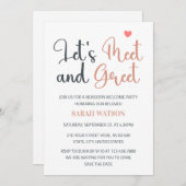 Ontmoet en Groet Pasgeboren Welkom Party Uitnodigi Kaart (Voorkant / Achterkant)