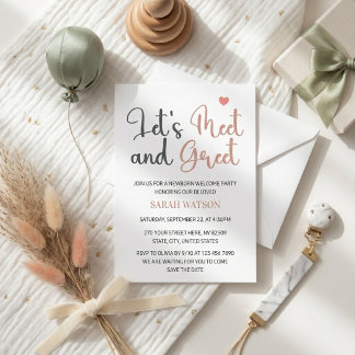 Ontmoet en heet welkom Nieuwgeboren Verwelkomingsf Kaart