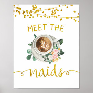 Ontmoet het Vrijgezellenfeest Maids Coffee Poster