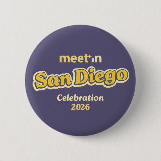 Ontmoet-in San Diego-knop - donkere achtergrond Ronde Button 5,7 Cm