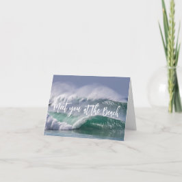 Ontmoet je bij de Beach Blank Folded Note Kaart
